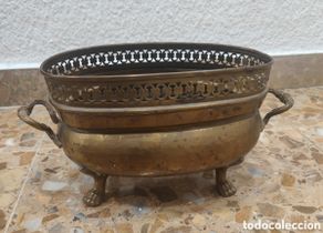Vintage: Centro de mesa o frutero de bronce,vintage,60s